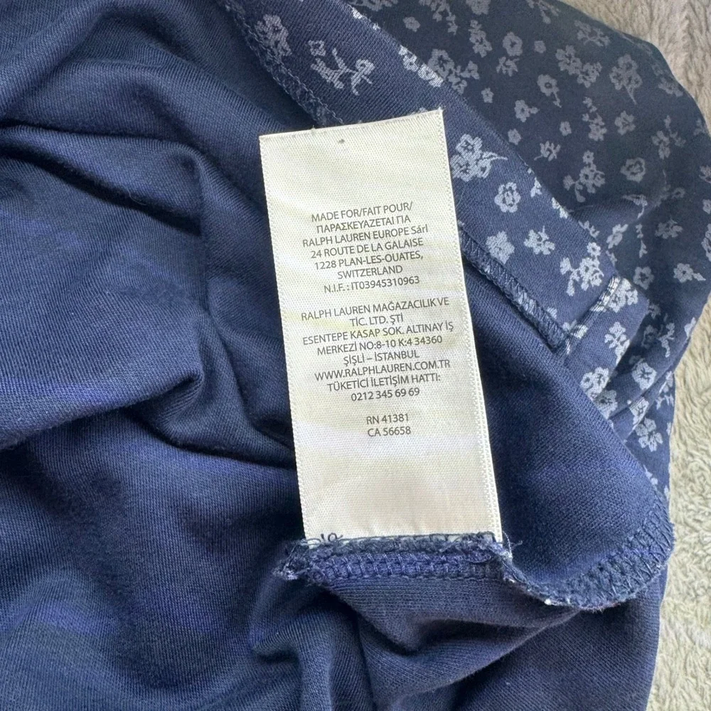 Polo‎ Ralph Lauren Polo Mens XL Navy Blue Floral Ditsy Custom Slim Fit Shirt